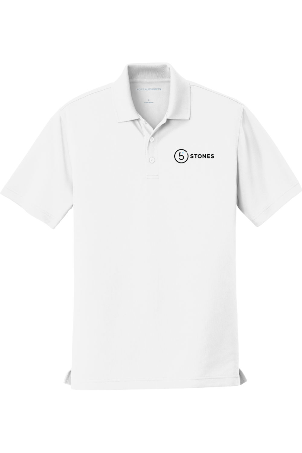 5 Stones Micro-Mesh Polo - White